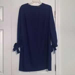 Banana Republic deep royal a-line dress with long sleeves; size 8